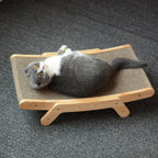Klösmöbel katt - böjd liggyta med ställbar träram - Bädd