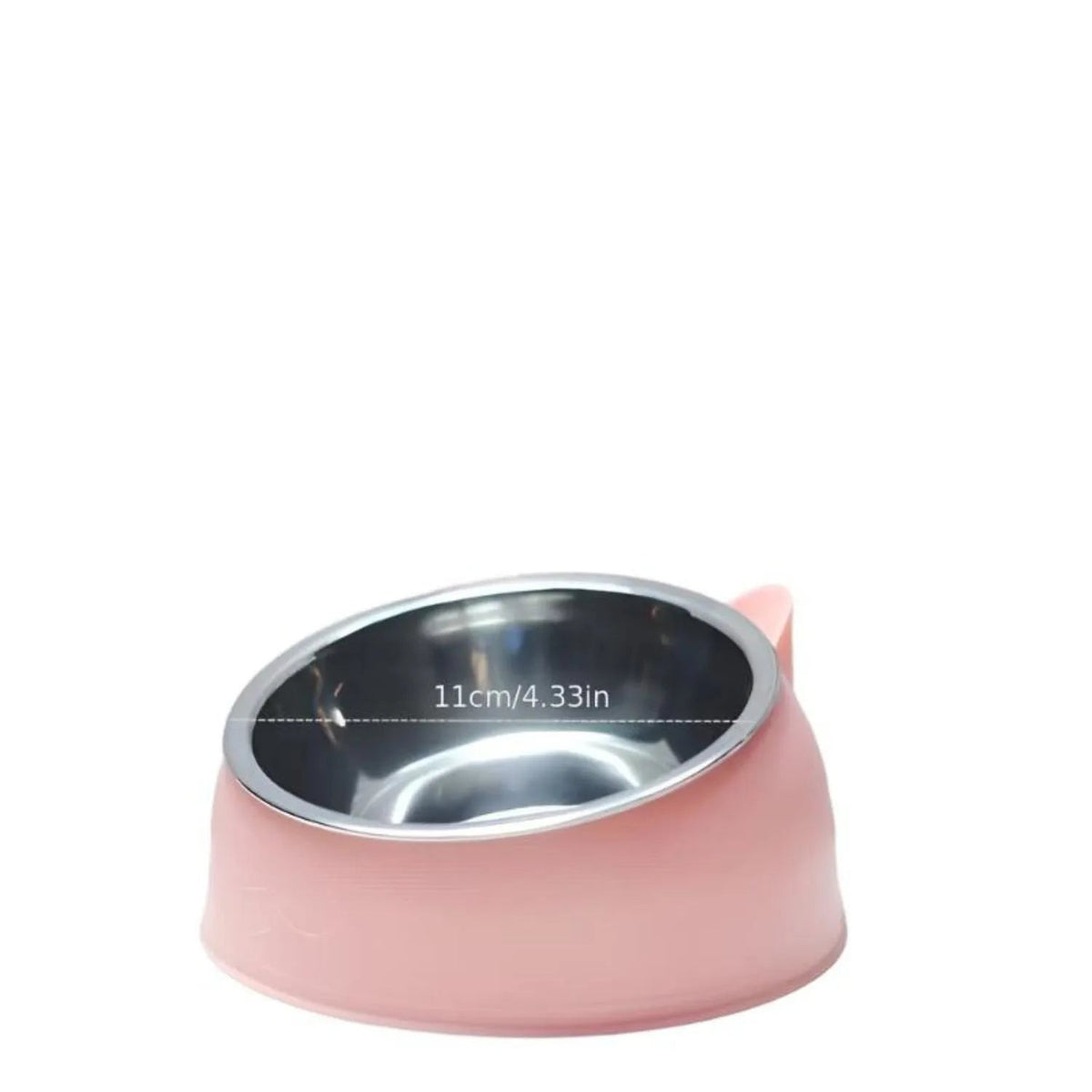 Matskål katt - hög fot och små öron längs kanten - Rosa